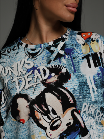 Женская футболка Ирбис / Микки джинс