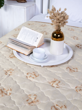 Одеяло стёганое поплекс верблюжья шерсть 300 гр/м2