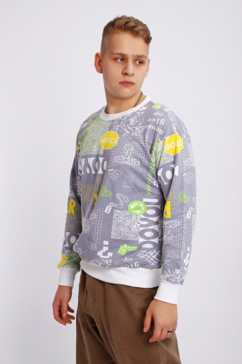 Мужской свитшот 88141 / серый