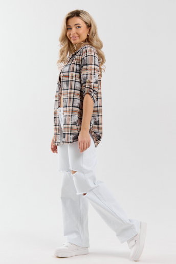 Женская рубашка 36989 / оранжевый