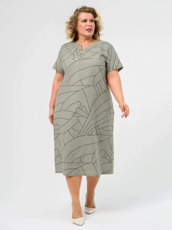 Женское платье "Вологда" 1929-П/л / Хаки