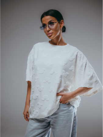 Женская футболка Ирбис / Махра, Микки молоко