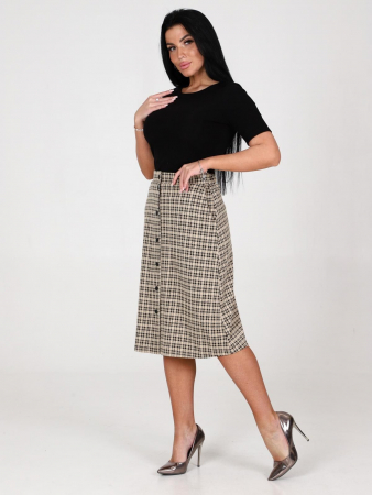Юбка женская Магда / клетка бежевый
