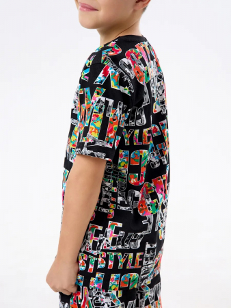 Детская пижама с шортами "Сорванец" / Город на черном