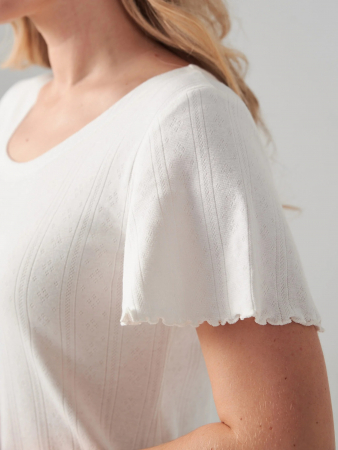 Женская сорочка "Ажур" 2419-Рн / Молочный