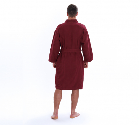 Халат вафельный Relax / бордо
