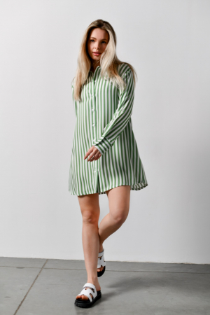 Женская блузка (рубашка) Тропический рай-2 / Зеленая