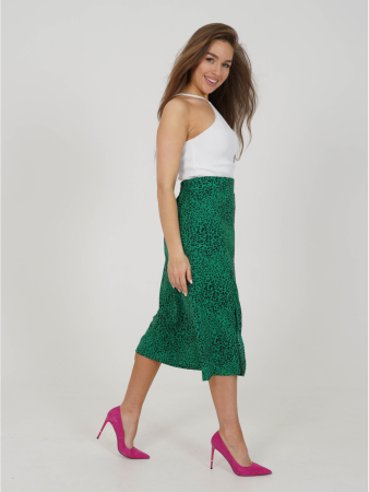 Женская юбка Хельга / Леопард зеленый