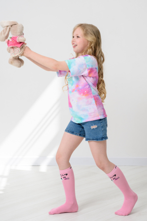 Детские гольфы Пантера (набор 2 пары) / розовый