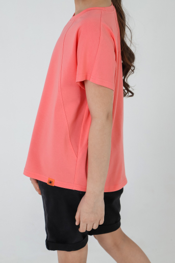 Футболка для девочки Гретта-1 / Коралловый
