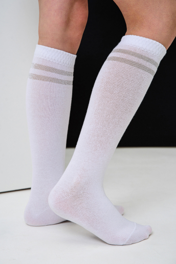 Детские гольфы Люрекс (набор 2 пары) / белый