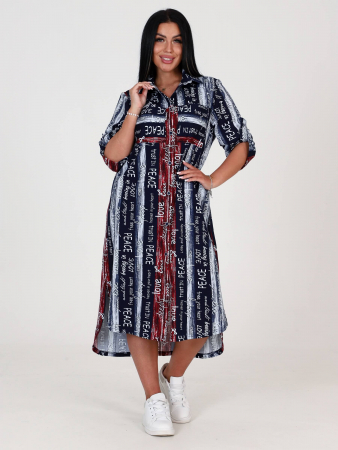 Женская туника МИДИ ТК-25 / Гармония бордо