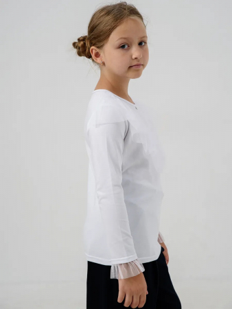 Детский джемпер "Аура" длинный рукав / Белый