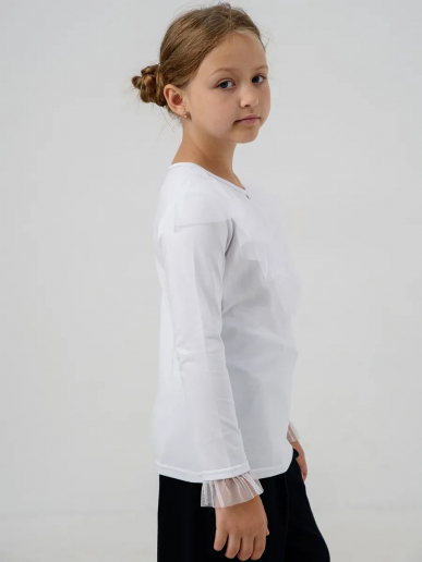 Детский джемпер "Аура" длинный рукав / Белый