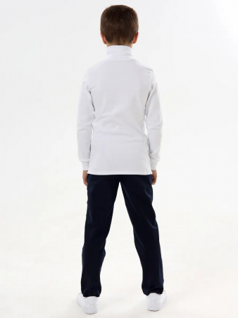 Детская водолазка из рибаны / Белый