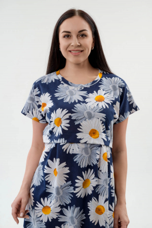 Платье женское из кулирки Миранда / Ромашка макси