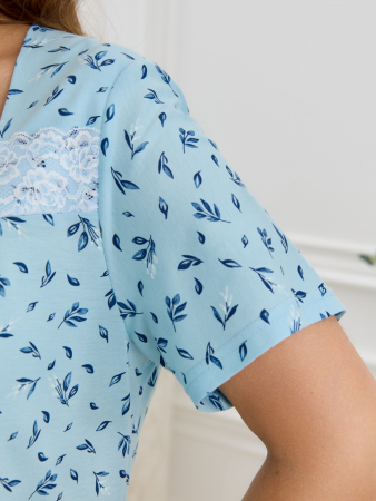 Женская ночная сорочка Мадера-1 / голубой