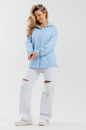 Женская рубашка 36987 / голубой