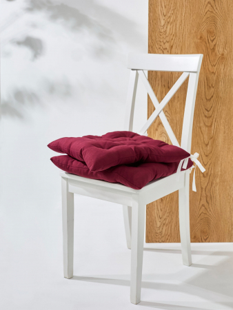Кухонная подушка на стул (габардин) арт.GB40 / Бордовый