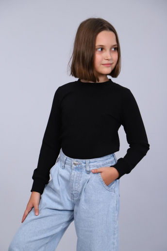 Лонгслив детский Лойс / черный