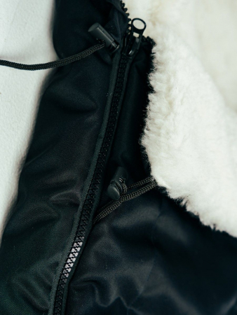 Детский конверт меховой на выписку / черный