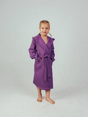 Детский вафельный халат "Комфорт" / сиреневый