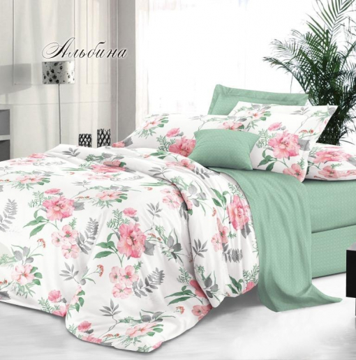 Постельное белье сатин на молнии / Альбина