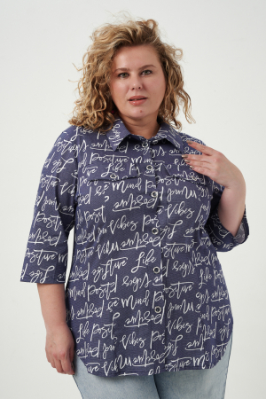 Женская рубашка 83605 / индиго