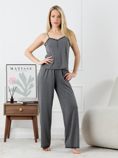Женская пижама Рива-2 / тёмно-серый меланж