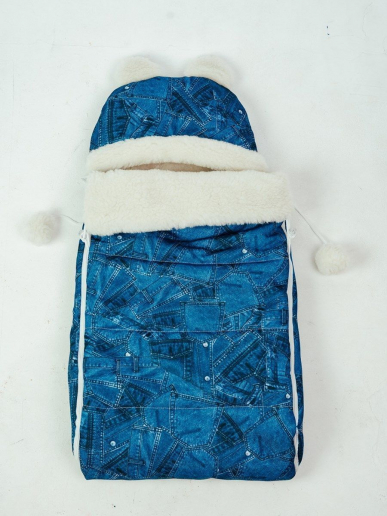 Детский конверт меховой на выписку / Джинца