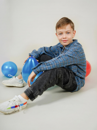 Рубашка детская РилТок - man / индиго