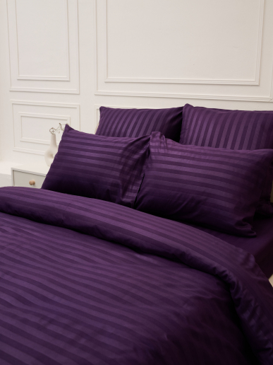 Пододеяльник микрофибра страйп / Фиолетовый