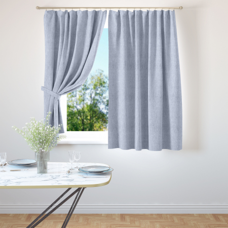 Комплект штор "Волшебная Ночь" Рогожка / Арктика