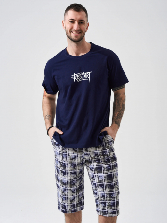Мужской комплект "Рестарт" (бриджи) 2449-К / Синий