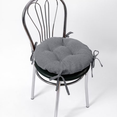 Подушка для стула "Волшебная Ночь" с тафтингом d-40 Базальт