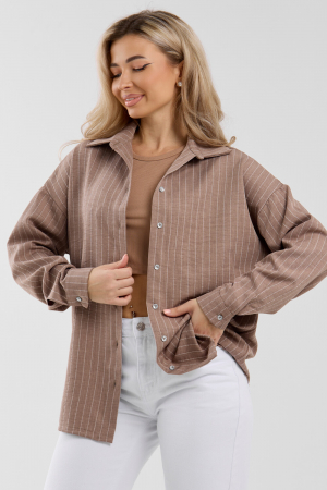 Женская рубашка 36987 / коричневый