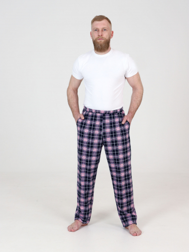 Мужские брюки БК-1439 / Сине-розовый