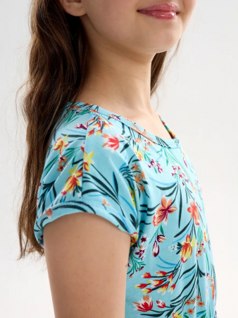 Детское платье "Ласточка" / Ирисы на голубом