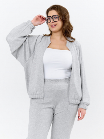 Женский бомбер Нео-1 БО-004 / серый меланж