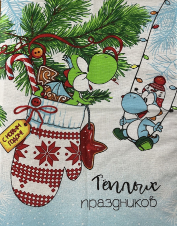 Полотенце рогожка набивное / №1482