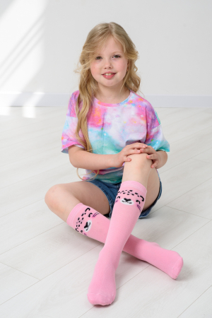 Детские гольфы Пантера (набор 2 пары) / розовый