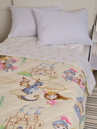 Покрывало стеганое детское поплин / Воздушный замок