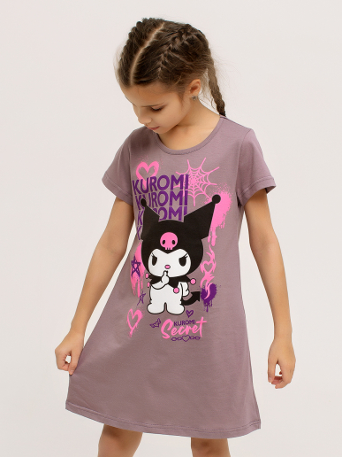 Детская сорочка "Kuromi" арт. дк314кф / Кофе