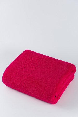 Полотенце махровое Донецкая Мануфактура Plait / Малина