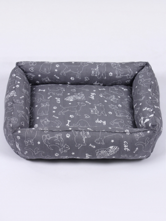 Лежанка для животных мелких пород арт. LDZ / Графит + графит