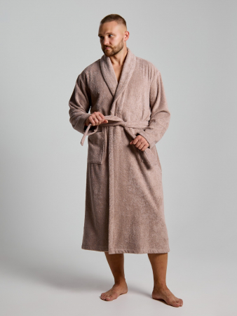 Халат мужской Комфорт-4 / серо-бежевый