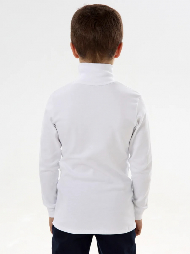 Детская водолазка из рибаны / Белый