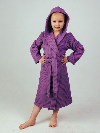 Детский вафельный халат "Комфорт" / сиреневый
