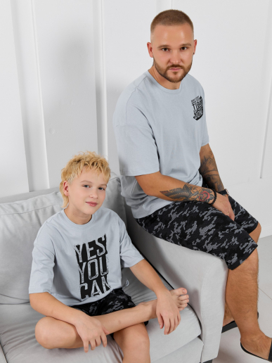 Костюм для мальчика Экипаж-2 / светло-серый