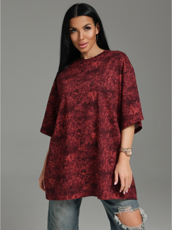 Женская футболка Ирбис / Бордо